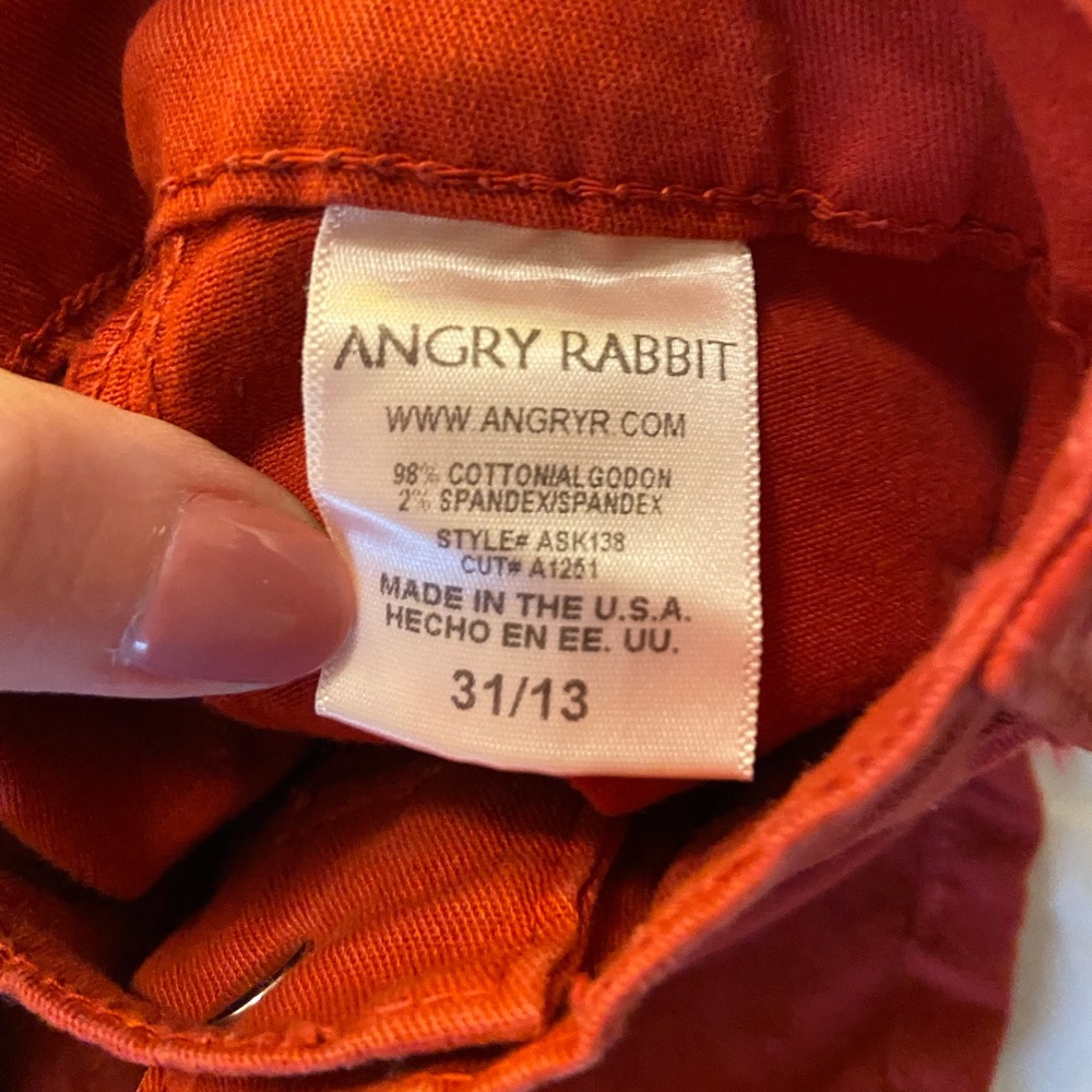 NWOT ModCloth/Angry Rabbit Red Skinny Jeans - Picture 2 of 3